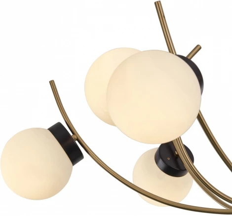 Потолочная люстра на штанге Arte Milano Neapolis-76169 276169/9 BK/GD (220V, шар)