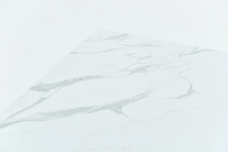 Стол Родос, Черный матовый Муар/Камень белый, Аврора