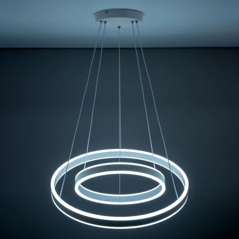 Люстра ярусная подвесная Дуэт CL719640 (регулировка яркости, LED, 220V, пульт управления, на тросе, кольцо)