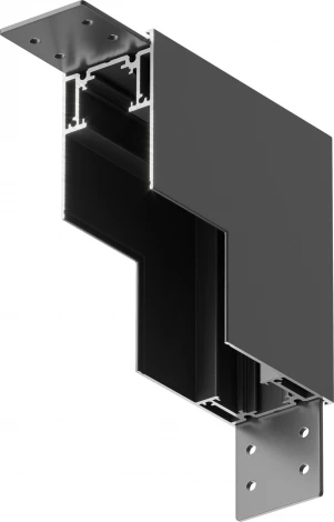 Угловой коннектор внутренний S35 накладной черный (магнитный) Maytoni Technical TRA004ICL-21B (48V)