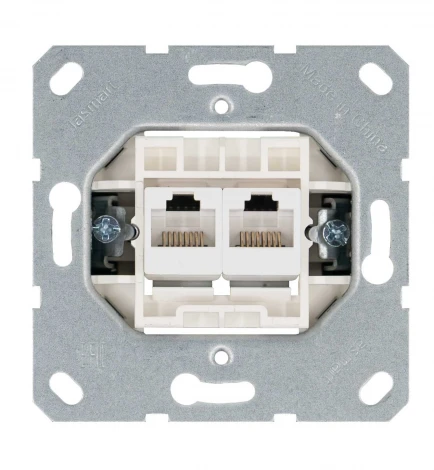Розетка Ethernet RJ-45 двойная (мокко) Jasmart G-Classic G6106Z