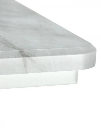 Стол приставной МеталлАрт М007 белый мрамор/белый Mebelik 009776