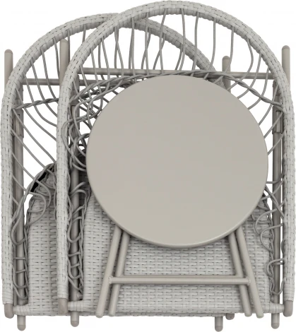 Комплект складной мебели для сада Stool Group Soley тёмно-серый арт.УТ000039923