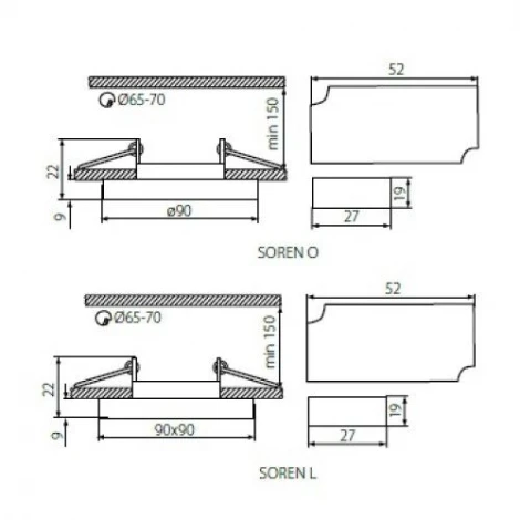 Встраиваемый светильник Soren 24410 (220V)