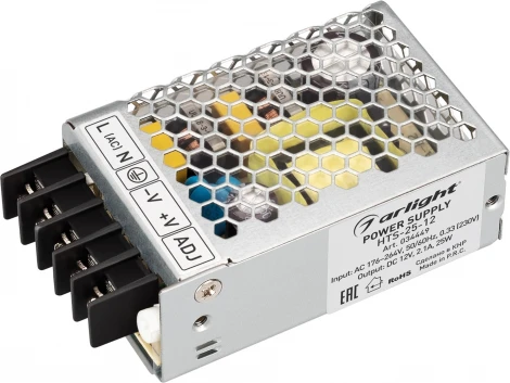 Блок питания HTS-25-12 (12V, 2.1A, 25W) (Arlight, IP20 Сетка, 3 года) 034449