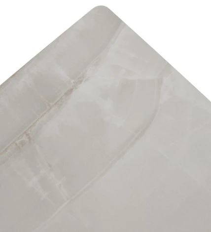 Стол АДАЖИО 240 (320) см ЭЛЛИПС цвет ОНИКС (VARESE ONICE), керамика / Латте каркас M-City 64581