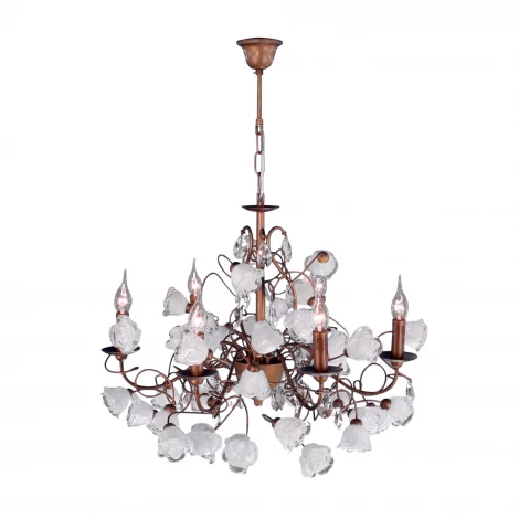 Подвесная люстра Eletto Rosetta EL324P06.1 (220V, на цепи, подсвечник, свеча, цветы)