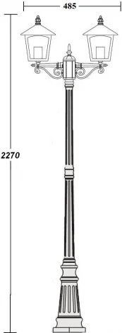 Наземный фонарь Oasis Light PRAGA 15909A Gb (220V, IP44)