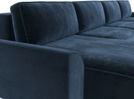 Диван п-образный Лига-048 НПБ лонг Лига Диванов (Велюр) арт.128356