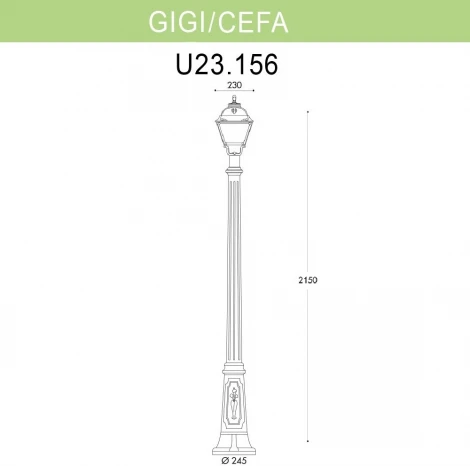 Наземный фонарь Fumagalli Cefa U23.156.000.WYF1R (220V, IP55)