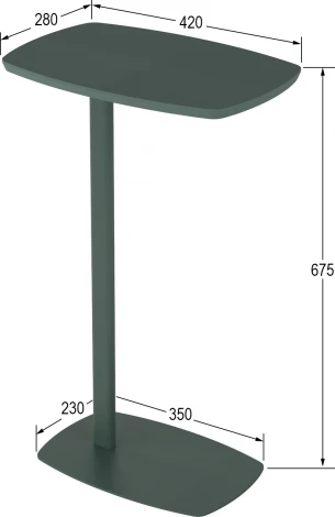 Придиванный стол Калифорния ДЕЙ колор Зеленый
