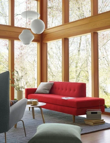 Диван Bantam Studio Sofa Светло-серый микровелюр