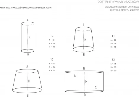 Потолочная люстра большая на штанге Kutek San Marino Lampshade SAN-ZW-8(P/A)CR (220V, хрусталь CR)