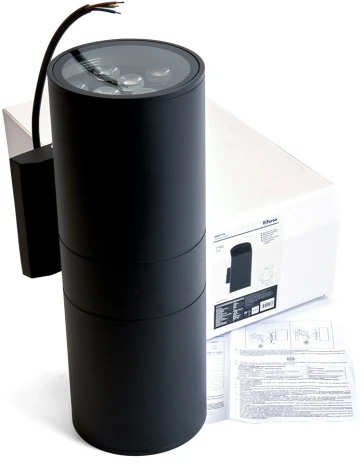 Архитектурная подсветка Feron Корфу 48354 DH0710, 2*9W, 1500Lm, 2700K, черный Бостон (LED, 220V, круглые, IP54)