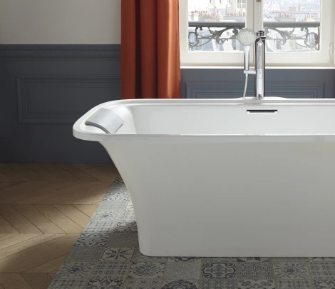 Смеситель Jacob Delafon Avid E97367-CP напольный БЕЗ ВНУТРЕННЕЙ ЧАСТИ