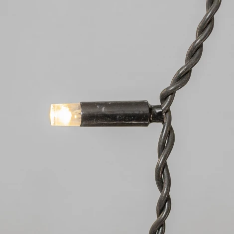 Гирлянда Занавес Облегченный c колпачком 2 x 1 м тепло-белый 220В, 200 LED, провод черный каучук 2,3мм, IP65 Laitcom ECO200NOT-1-2WW