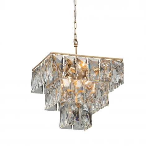 Подвесная люстра Vitaluce V5266-8/8+1 (220V, хрусталь, на цепи)