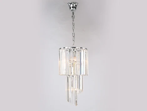 Подвесной светильник Newport 31100 31103/S nickel (220V, хрусталь, на цепи, круглые)