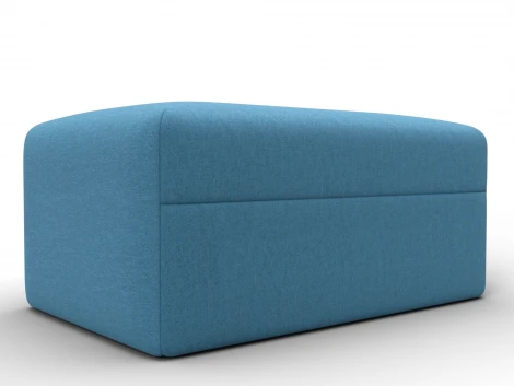 Модуль пуф Лига-060 НПБ (ЛДСП,Брус,Фанера,Рогожка/Голубой) Лига Диванов 129736