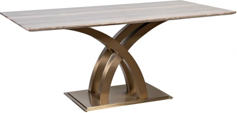 Кухонный стол Garda Decor 33FS-21103STOL/OB (Золото/Темное дерево)