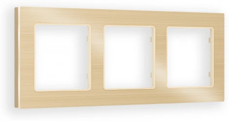 Рамка Ambrella Volt ALFA Platos (Шампань Металл шлифованный) 3-ая AF550303