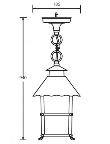 Уличный светильник подвесной Oasis Light 81405 Gb (220V, на цепи, IP44)