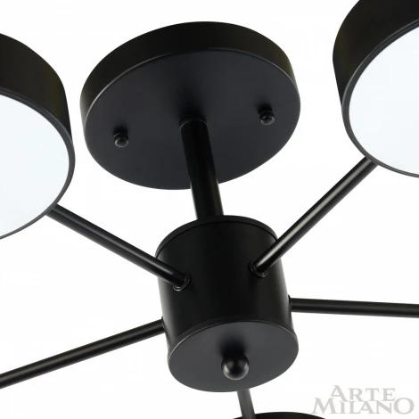 Потолочная люстра на штанге Arte Milano Ferrara 250906/5B Bk (LED, 220V, круглые)