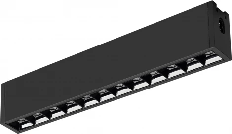 Линейный настенно-потолочный светильник LED CLIP-38-LASER-S330-12W Warm3000 (BK, 36 deg, 24V) (Arlight, IP40 Металл, 3 года) 029008