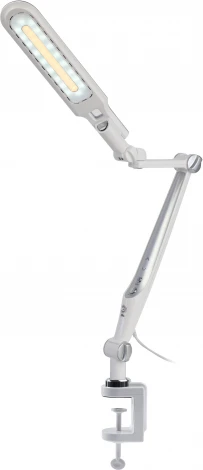 Офисная настольная лампа светодиодная на струбцине с регулировкой цветовой температуры и яркости ЭРА NLED-496-12W-S (220V, сенсорный выключатель)