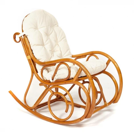Кресло-качалка MILANO (разборная) / без подушки / Cognac (коньяк) (ротанг top quality)