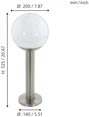 Наземный светильник Eglo Nisia-c 97248 (LED, 220V, управление смартфоном, умный дом - Awox, шар, IP44)