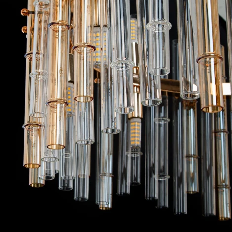 Подвесная люстра Arte Lamp Crystalla A4111LM-16GO (220V, на тросе, круглые)