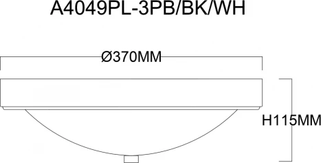 Потолочный светильник круглый Arte Lamp James A4049PL-3PB