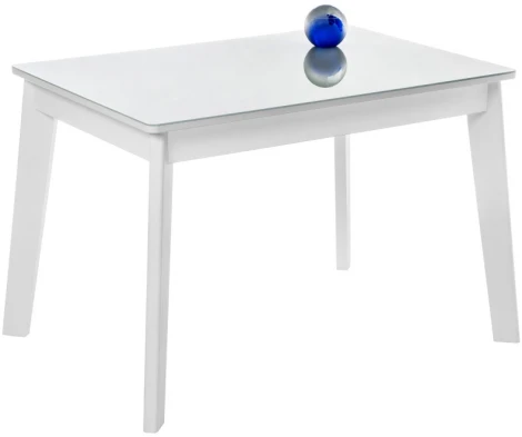Стол стеклянный Арья 120 белый / шагрень белая 483880 Woodville