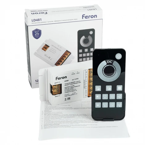 Контроллер диммер для светодиодной ленты с П/У белый Feron LD481 52096