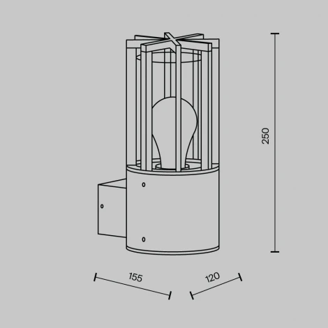 Настенный уличный светильник Maytoni Barrel O453WL-01GF (220V, круглые, IP54)