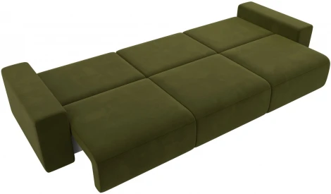 Диван прямой Лига-036 НПБ Классик Лонг (Зеленый/Микровельвет) Лига Диванов арт.121317