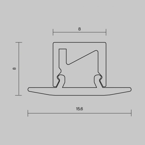 Алюминиевый профиль скрытого монтажа 16x8 Maytoni 636021