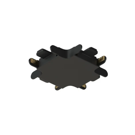 Соединитель X-образный для треков Air, пластик, чёрный Denkirs Air Base TR5234-BK