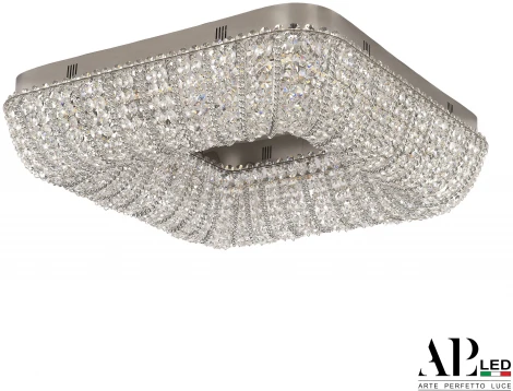 Потолочная люстра светодиодная APL LED Sicilia SH504.2.50.M.Ni.4000 (220V, хрусталь)