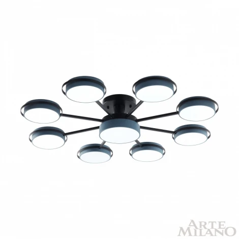 Потолочная люстра на штанге Arte Milano Ferrara 250406/8+1 Gr (LED, 220V, круглые)