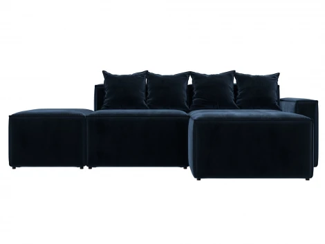 Диван угловой модульный Лига-063 угол правый (ДСП/Пластик/Велюр/Синий) Лига Диванов 129794