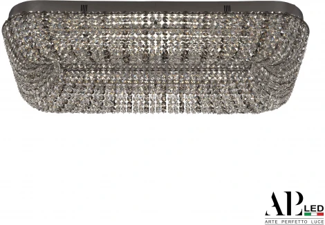 Потолочная люстра светодиодная APL LED Sicilia SH622.2.80.R.Ni.4000.Clear.731 (220V, хрусталь)
