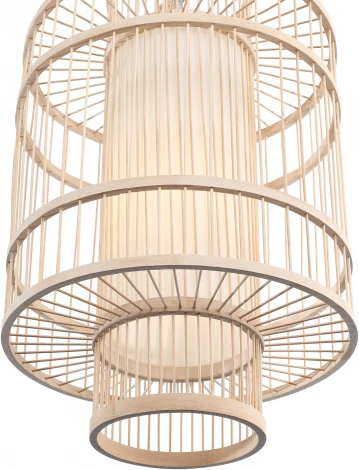 Подвесной светильник ST Luce Alma SL6241.523.01 Древесный/Белый E27 1*40W (220V, на проводе)