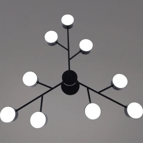 Потолочная люстра на штанге Reluce 03726-0.3-09 BK GX53