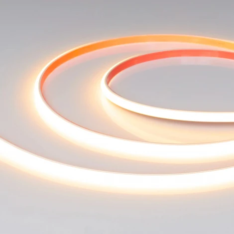 Светодиодная лента герметичная COB-PSW-X480-8mm 24V Warm2400 (6 W/m, IP67, TWP100, 5m) (Arlight, CRI>90) 060454