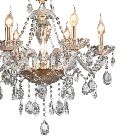 Люстра подвесная Lumion Alissa 8376/6 золото/прозрачный, металл/хрусталь E14 6*40W 220V