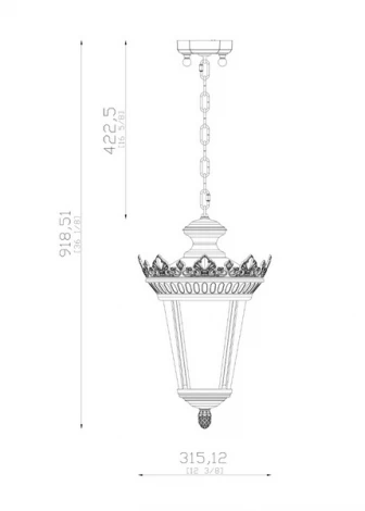 Уличный светильник подвесной LD-Lighting LD-FL001 (220V, на цепи, IP44)