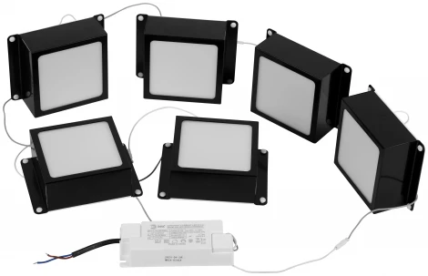 Точечный светильник светодиодный встраиваемый комплект из 6 шт. ЭРА SPO-6 SPO-646-3-4K-B6