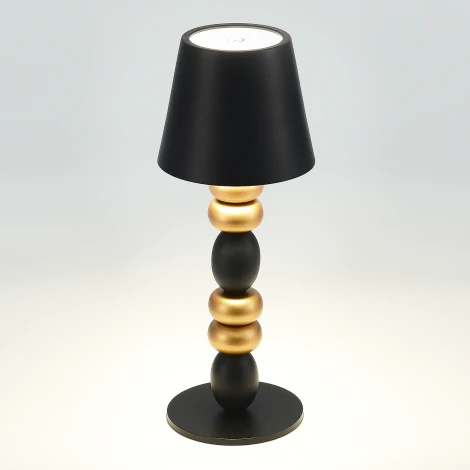 Настольная лампа ST Luce Ease SL1011.414.01 Черный, Золотистый/Черный LED 1*3W (220V, сенсорный выключатель)